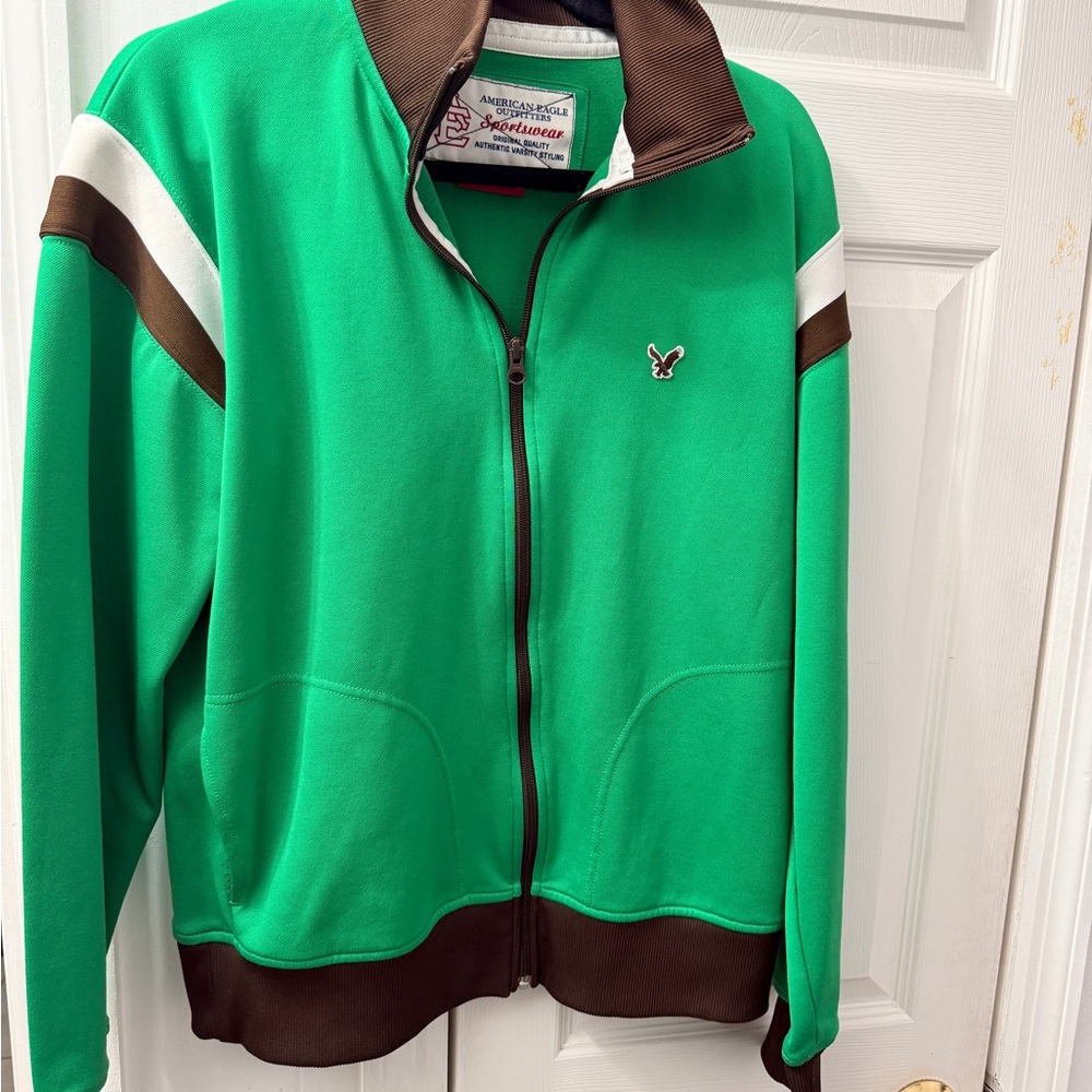 American Eagle Outfitters Green and Brown Jacket